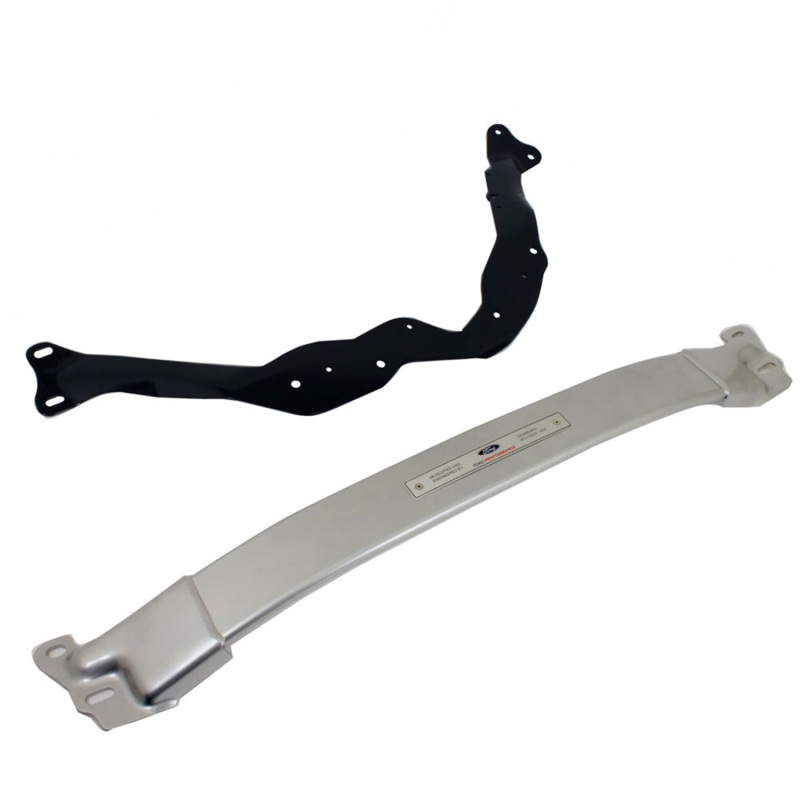 Ford Mustang Strut Tower Brace - Front - Ford Racing - High Strength Aluminum Brace - Black - `15-`18 Ford Mustang Strut Tower Brace - Front - Ford Racing - High Strength Aluminum Brace - Black - `15-`18